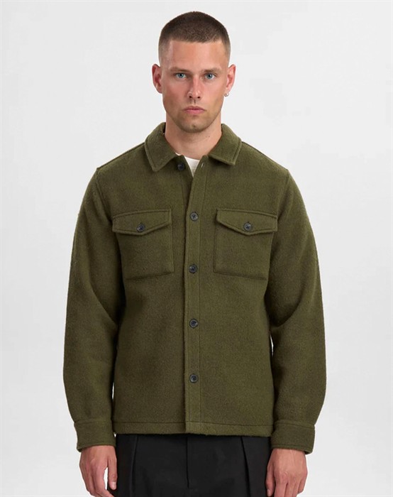 AKOscar Boiled Wool Overshirt 
